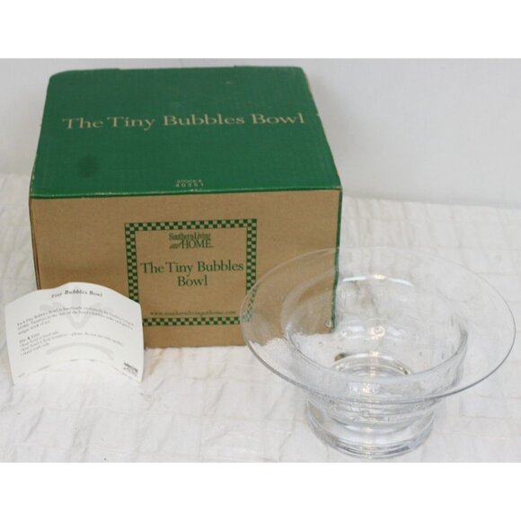 Southern Living Tiny Bubbles Bowl Centerpiece Dish Candies Serving #40351 - Picture 6 of 7